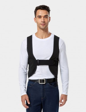 Men Ororo Adjustable Heated Vest Black | US-104AWFZJQ