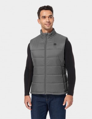 Men Ororo Classic Heated Vest Grey | US-694SDRBZN