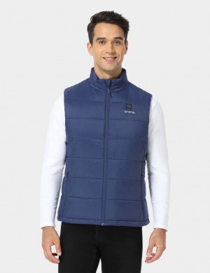 Men Ororo Classic Heated Vest Navy | US-487ZLQSPF