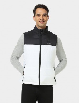 Men Ororo Classic Heated Vest White / Black | US-853SVJGBT