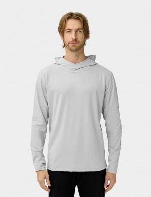 Men Ororo Quick Dry Pullover Hoodie Light Grey | US-326XPDVGJ