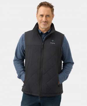 Men Ororo Quilted Heated Vest Black | US-729FSBPNI