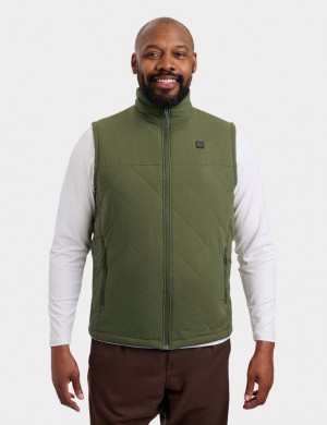 Men Ororo Quilted Heated Vest Olive | US-981TIOPWC