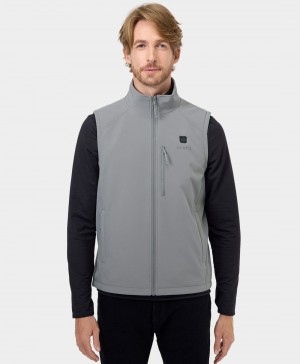 Men Ororo Softshell Heated Vest Grey | US-958OSAZDL