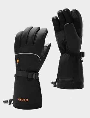 Women Ororo Buffalo 2.0 Heated Gloves Black | US-843LRAKEY