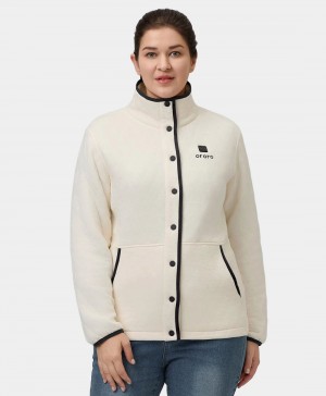 Women Ororo Chalet Quilted Heated Jacket Cream | US-279PMDZNS