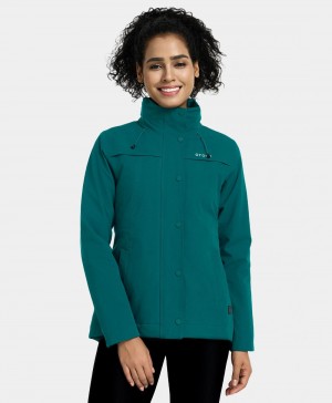 Women Ororo Chantilly Waterproof Sports Heated Jacket Green | US-025FUAMNQ