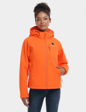 Women Ororo Classic Heated Jacket Orange | US-628HQVJFX