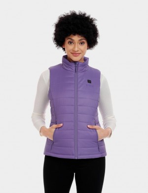 Women Ororo Classic Heated Vest Purple | US-920WLBCST