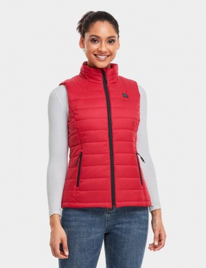 Women Ororo Classic Heated Vest Red | US-427FKSELB