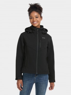 Women Ororo Dual Control With 5 Heating Zones (Chest Heating) Heated Jacket Black | US-839GFKDPE