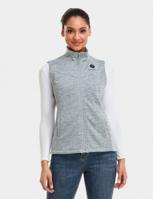 Women Ororo Fleece Heated Vest Grey | US-172ZGXAVL