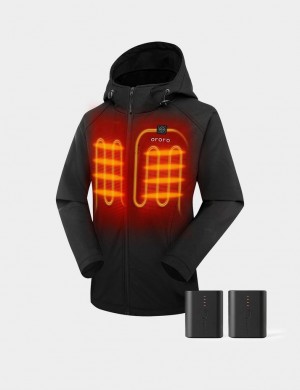 Women Ororo Lassic & Extra Mini 5k Battery Heated Jacket Black | US-032VFDSCE