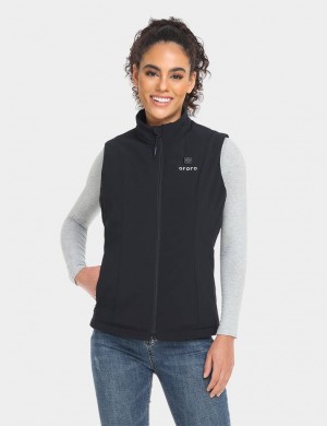 Women Ororo Sports Heated Vest Black | US-602QTAMFD