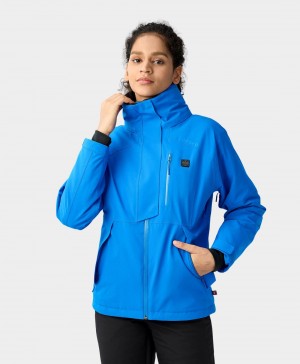 Women Ororo Waterproof Ski Heated Jacket Blue | US-731KGJISF