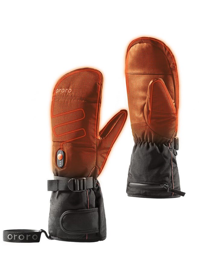 Men Ororo Amsterdam 2.0 Heated Mittens Black | US-846MAVHSY