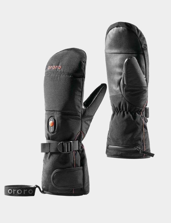 Men Ororo Amsterdam 2.0 Heated Mittens Black | US-846MAVHSY