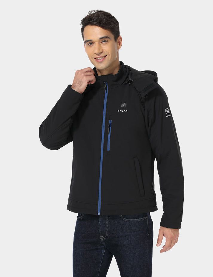 Men Ororo Classic Heated Jacket Black / Blue | US-107MFPOHW