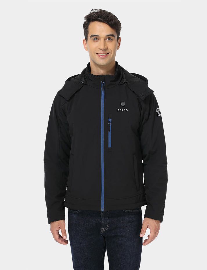 Men Ororo Classic Heated Jacket Black / Blue | US-107MFPOHW