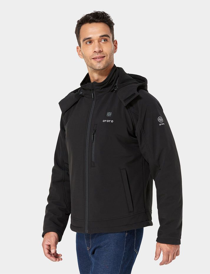 Men Ororo Classic Heated Jacket Black | US-091RZUKPF