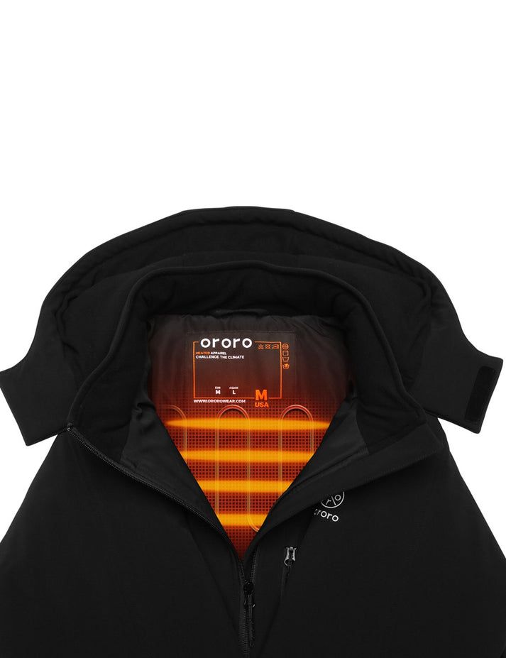 Men Ororo Classic Heated Jacket Black | US-091RZUKPF