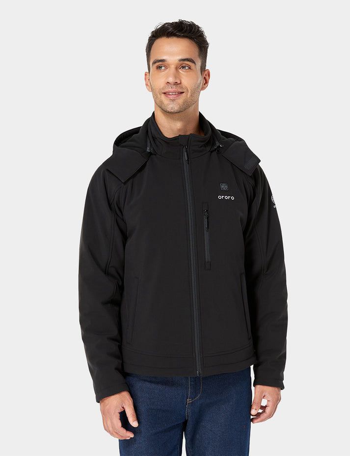 Men Ororo Classic Heated Jacket Black | US-091RZUKPF