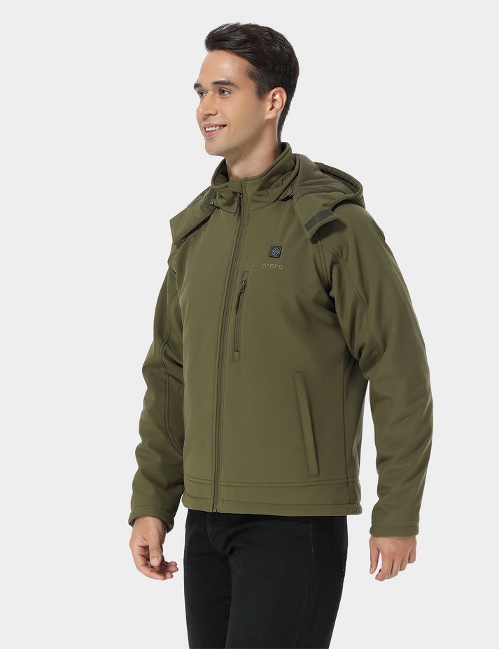 Men Ororo Classic Heated Jacket Green | US-861NQCFSY