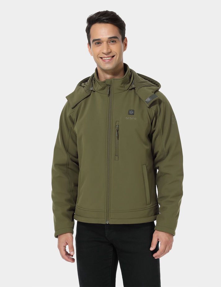 Men Ororo Classic Heated Jacket Green | US-861NQCFSY