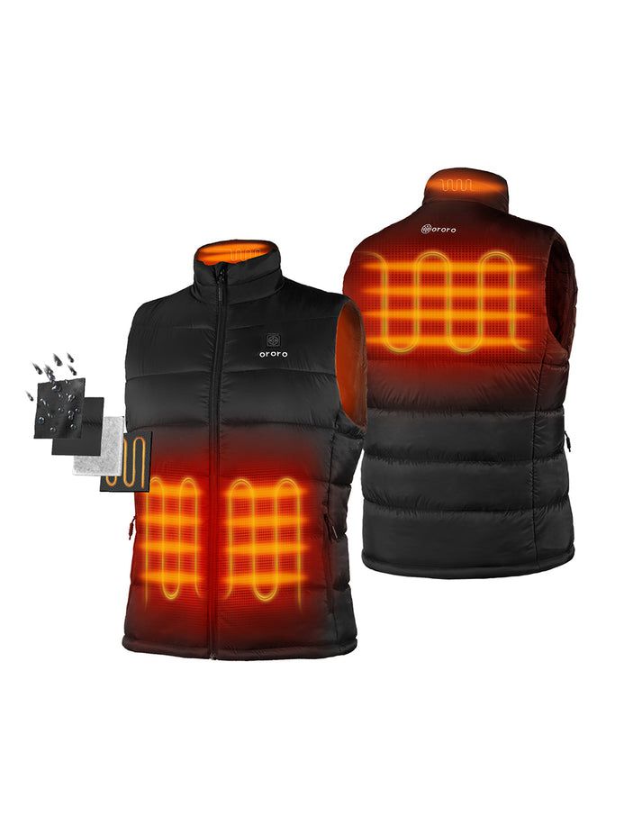 Men Ororo Classic Heated Vest Black | US-156UABXGO