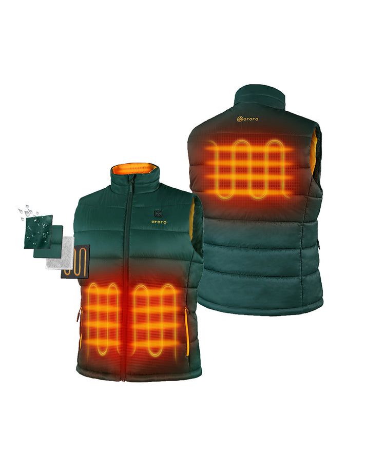 Men Ororo Classic Heated Vest Gren | US-379UBMLFS