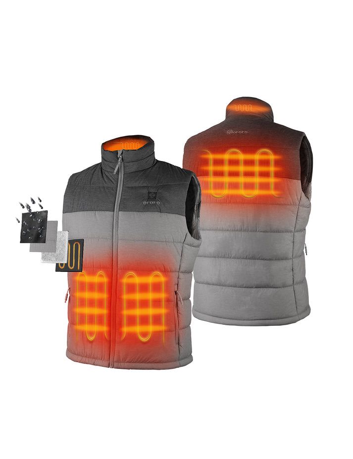 Men Ororo Classic Heated Vest Grey | US-615PMNEUI