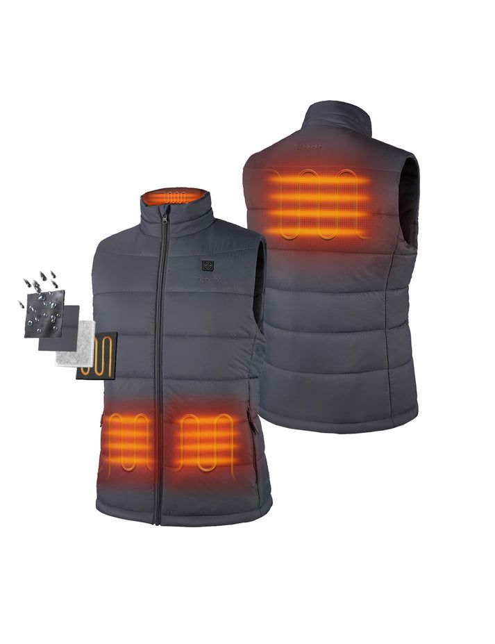 Men Ororo Classic Heated Vest Grey | US-694SDRBZN