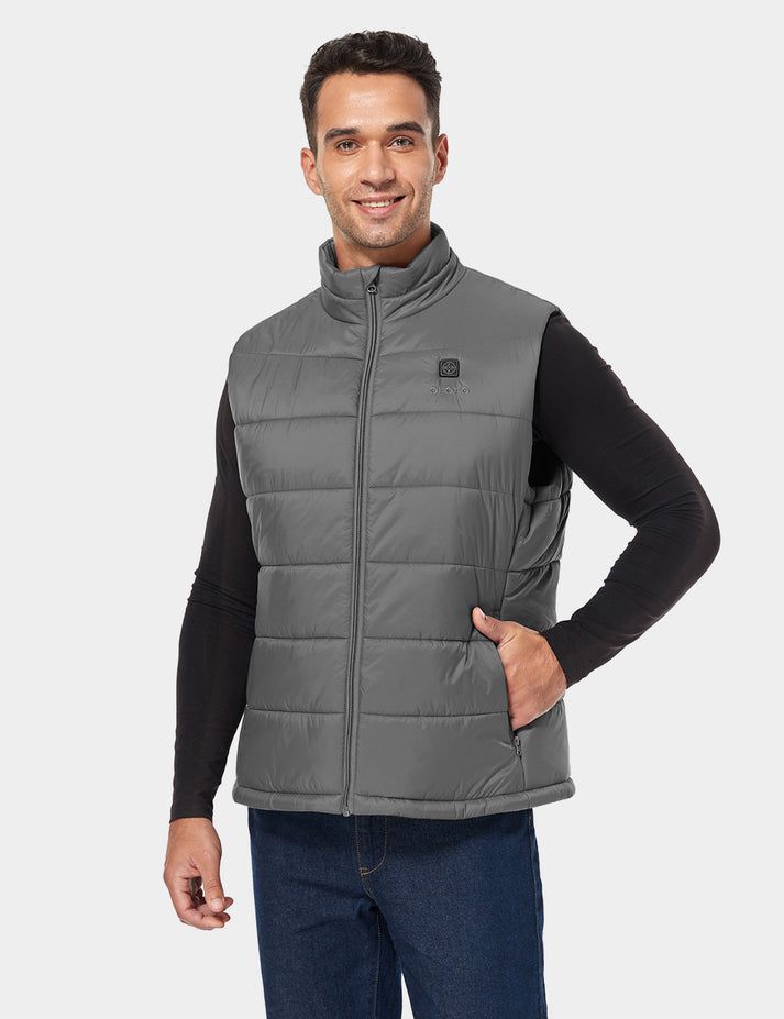 Men Ororo Classic Heated Vest Grey | US-694SDRBZN