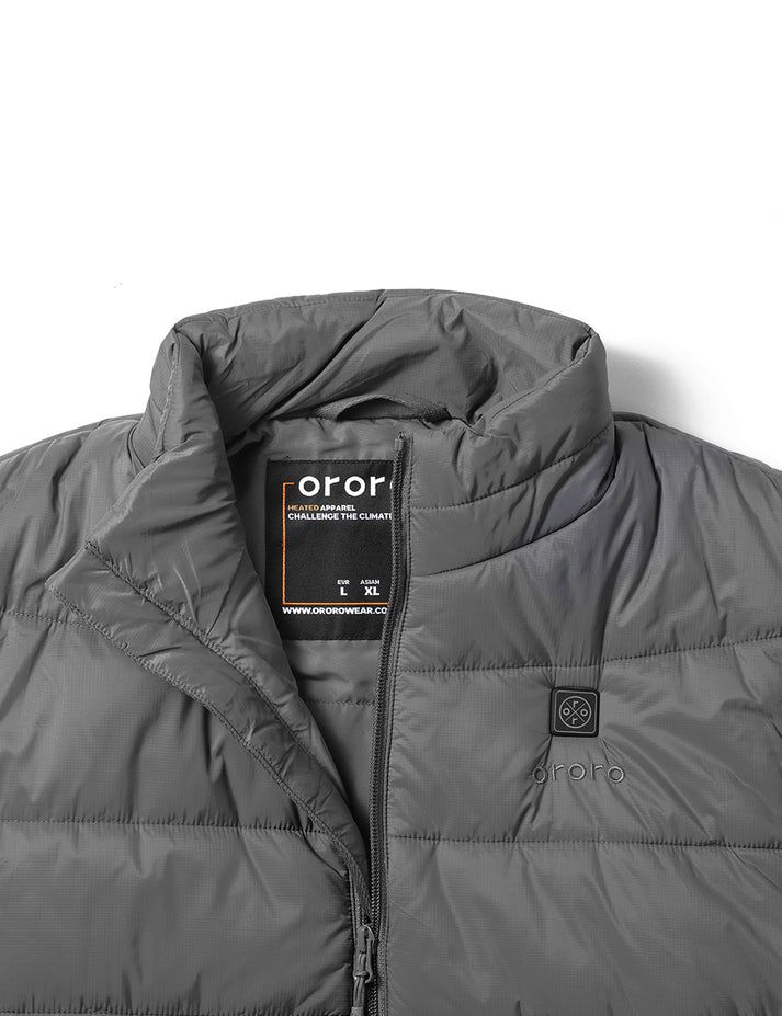 Men Ororo Classic Heated Vest Grey | US-694SDRBZN