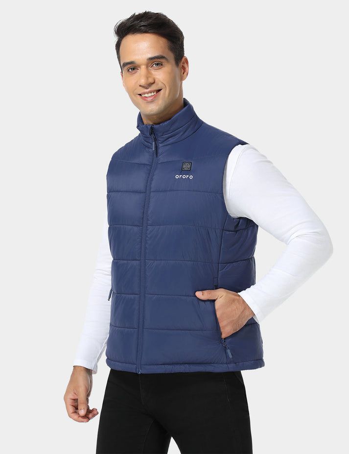 Men Ororo Classic Heated Vest Navy | US-487ZLQSPF