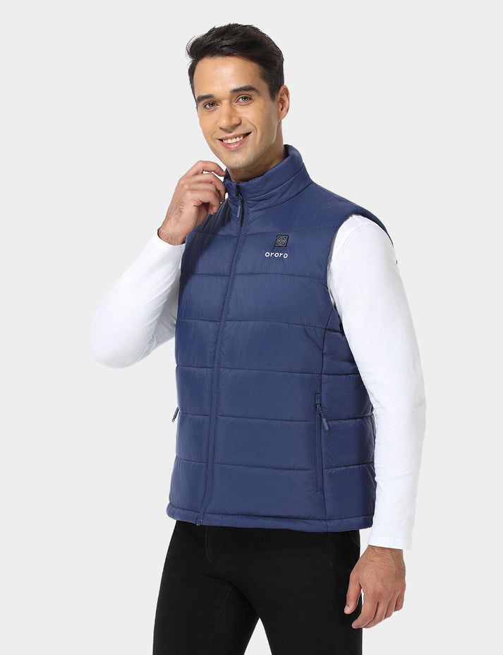 Men Ororo Classic Heated Vest Navy | US-487ZLQSPF