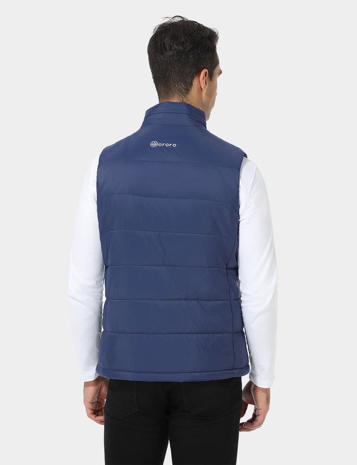 Men Ororo Classic Heated Vest Navy | US-487ZLQSPF