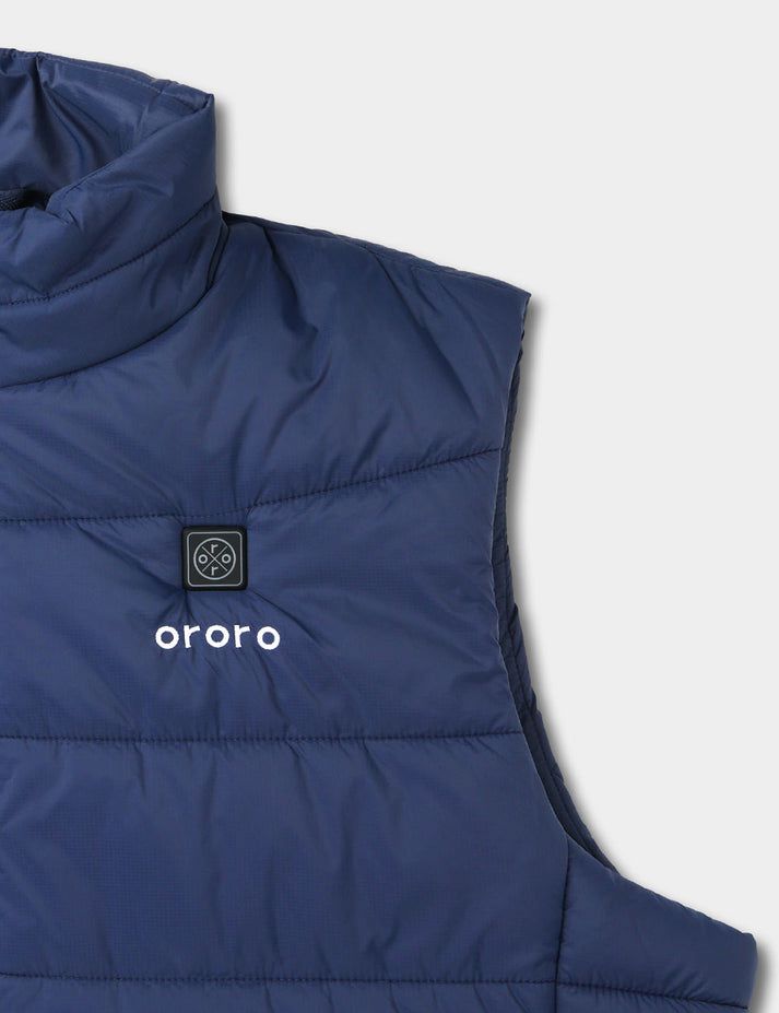 Men Ororo Classic Heated Vest Navy | US-487ZLQSPF