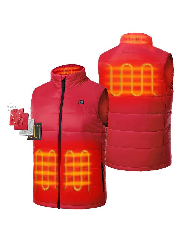 Men Ororo Classic Heated Vest Red | US-936KEUISD