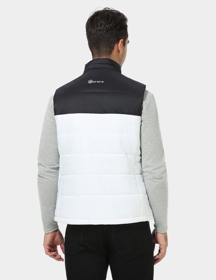 Men Ororo Classic Heated Vest White / Black | US-853SVJGBT