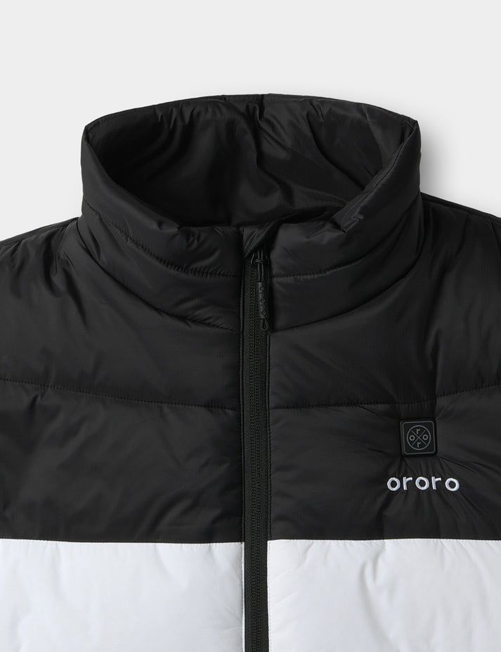 Men Ororo Classic Heated Vest White / Black | US-853SVJGBT