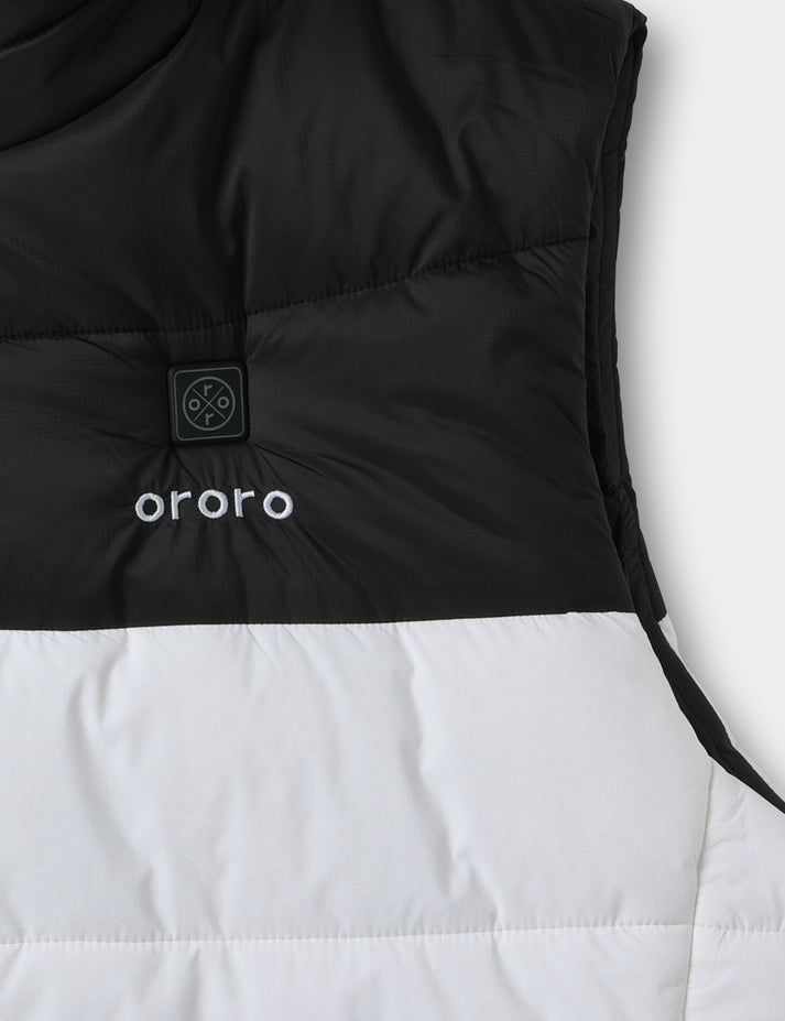 Men Ororo Classic Heated Vest White / Black | US-853SVJGBT