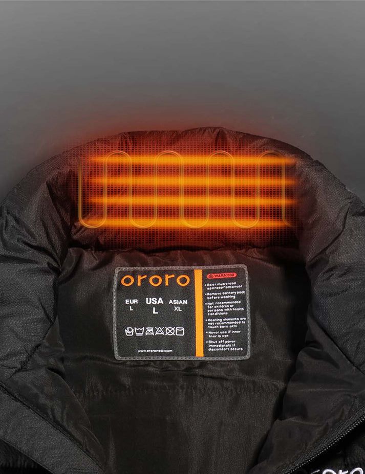 Men Ororo Classic & Extra Mini 5k Battery Heated Vest Black | US-360YJLOPH