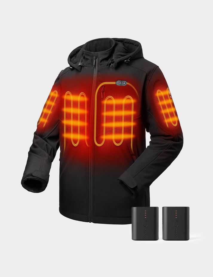 Men Ororo Dual Control & Extra Mini 5k Battery Heated Jacket Black | US-297HCBRFN