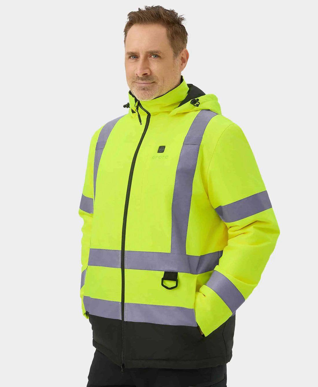 Men Ororo Flagstaff High-visibility Heated Jacket Light Green | US-298PEZHUG