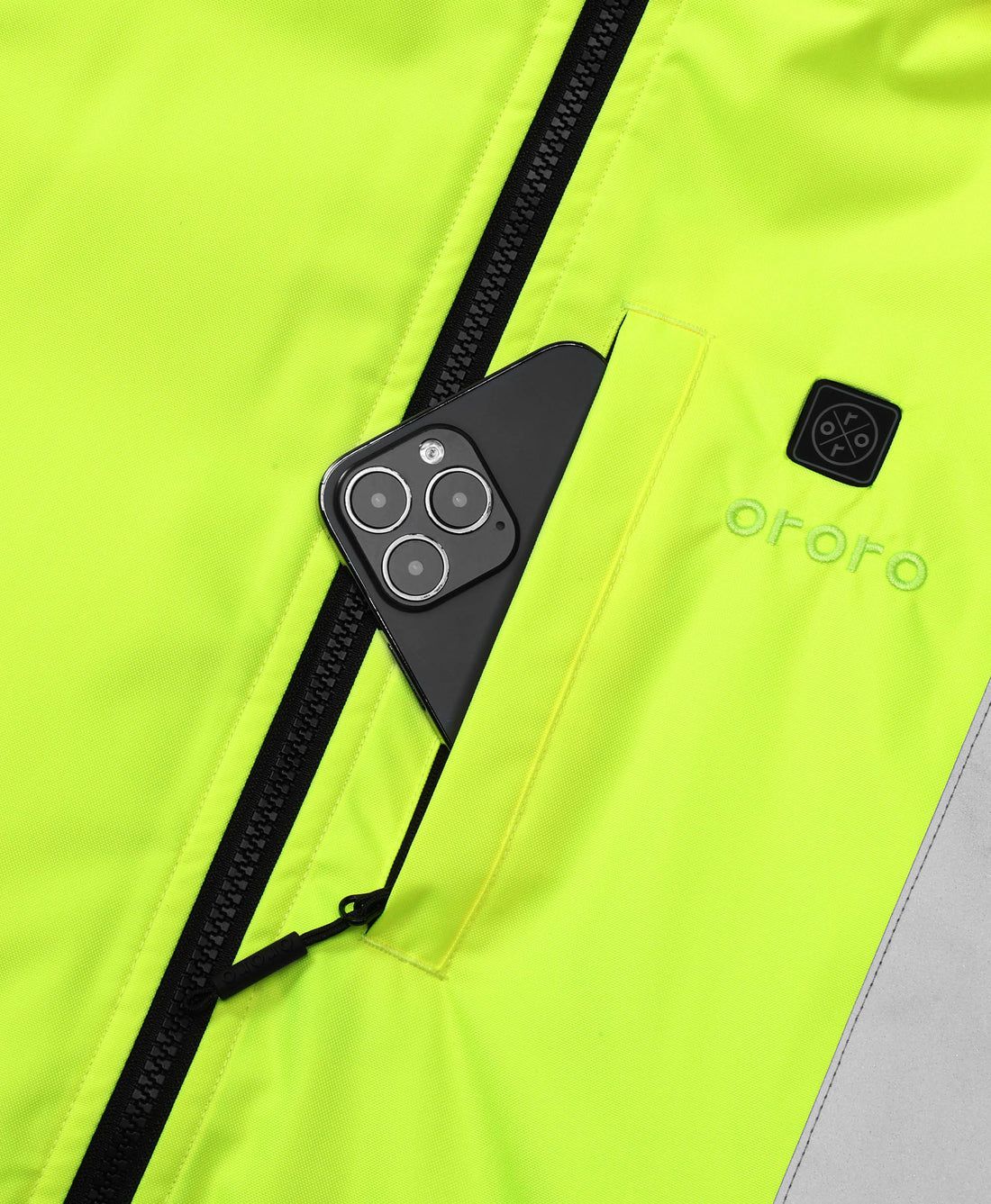 Men Ororo Flagstaff High-visibility Heated Jacket Light Green | US-298PEZHUG