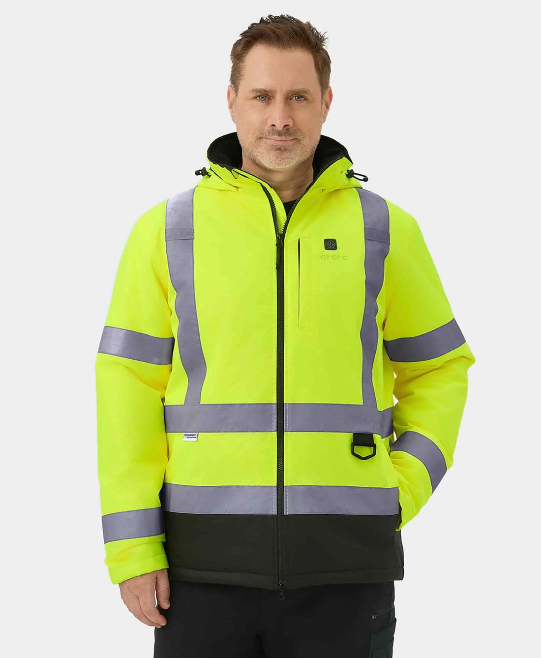 Men Ororo Flagstaff High-visibility Heated Jacket Light Green | US-298PEZHUG