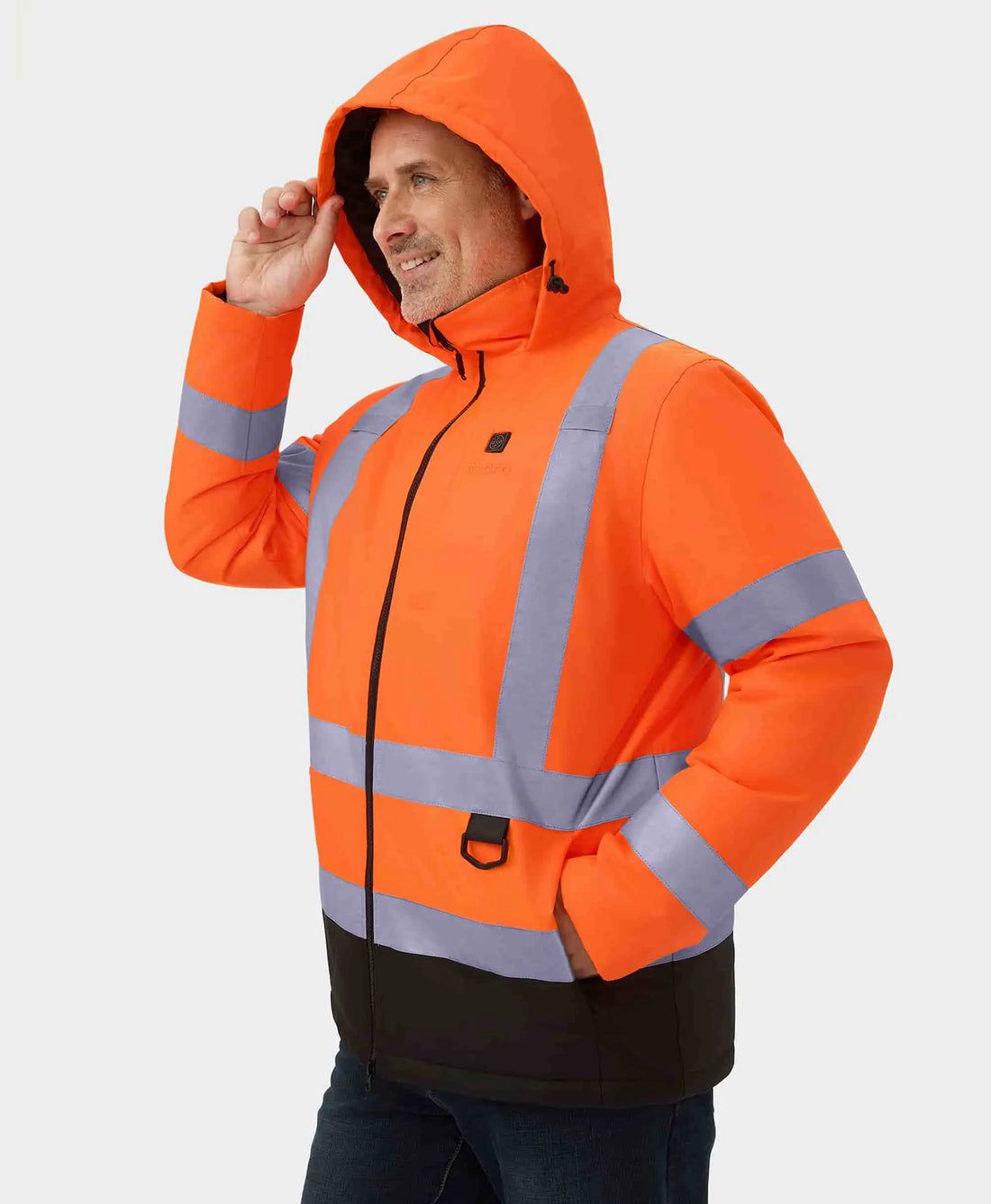 Men Ororo Flagstaff High-visibility Heated Jacket Orange | US-785XFSTJH