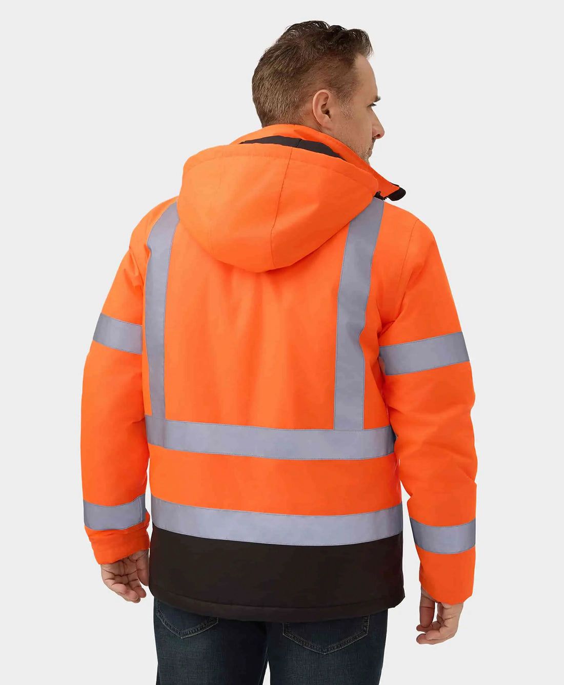 Men Ororo Flagstaff High-visibility Heated Jacket Orange | US-785XFSTJH