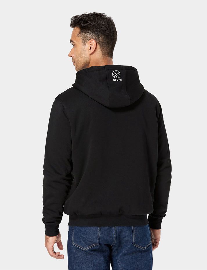 Men Ororo Fleece Heated Hoodie Black | US-901KICBLA